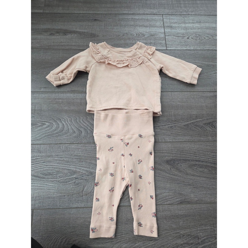 H&m baby girl set 3 mos‎